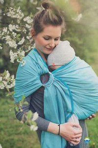 Ring sling Turquoise Herringbone - size M (2 m)