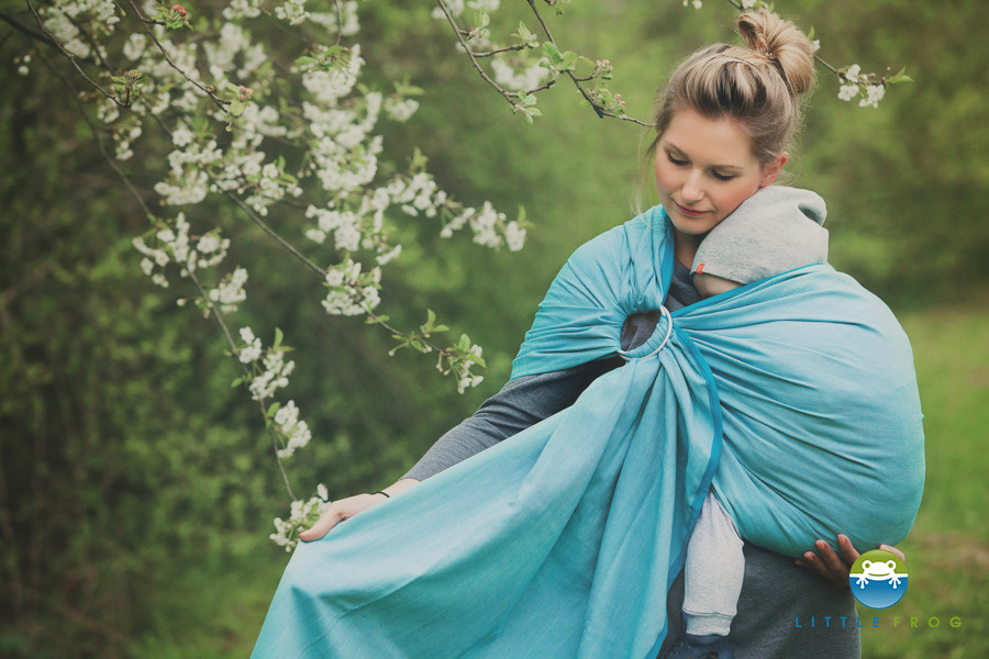 Ring sling Turquoise Herringbone - size M (2 m)