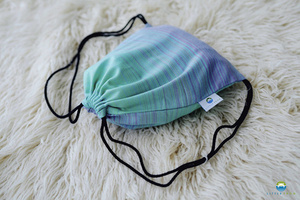 Drawstring Bag for wrap/sling  - Bamboo Larimar