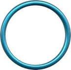 Alluminium sling rings L - TURQUOISE