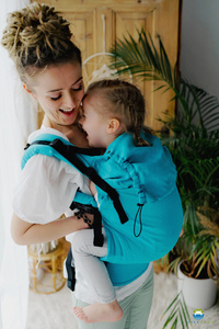 Mochila Portabebés Preschooler - Linen Hawaiian Waters