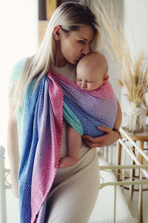 Ring Sling Tragetuch Aurora Cube - Größe S (1,7 m)