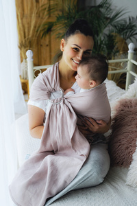 Ring Sling Tragetuch Pure Linen Rosewater - Größe M (2m)