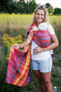 Ring Sling Tragetuch Rhodonite - Größe M (2 m)